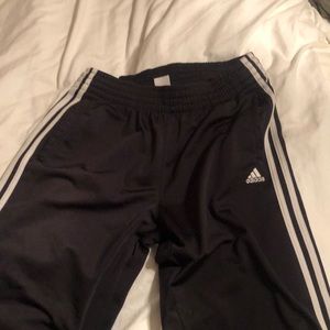 Adidas black pants with snaps